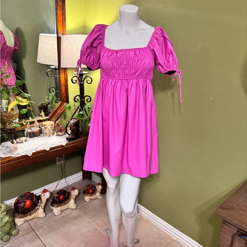 TCEC Vibrant Pink Gathered Dress - Picture 3 of 17